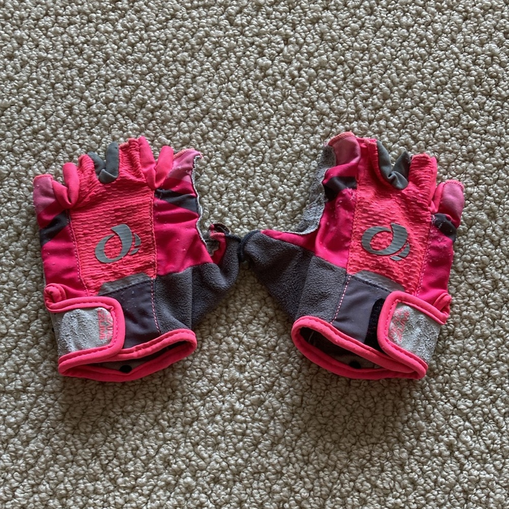 Pearl Izumi Hot Pink Cycling Short Fingered Gloves Women’s Size Medium Padded